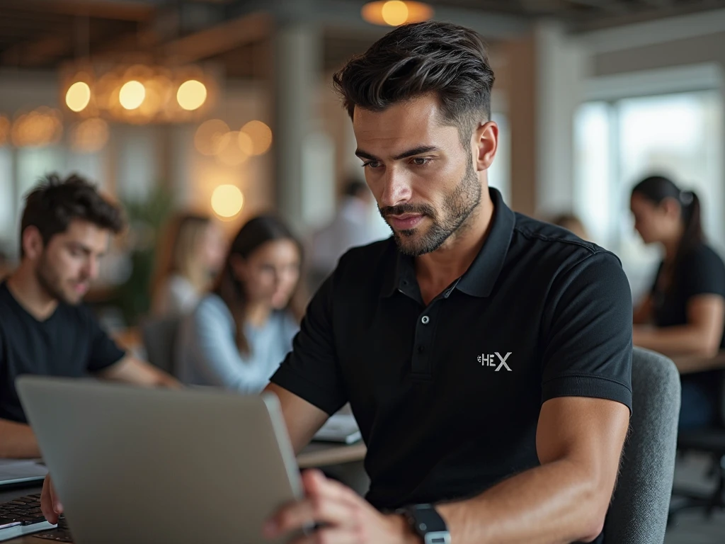 HX Oversized Crewneck Polo T-Shirt | Premium Streetwear for Men – 4 Colors