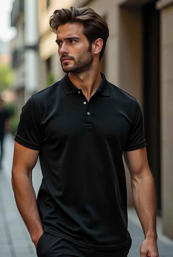 HX Oversized Crewneck Polo T-Shirt | Premium Streetwear for Men – 4 Colors